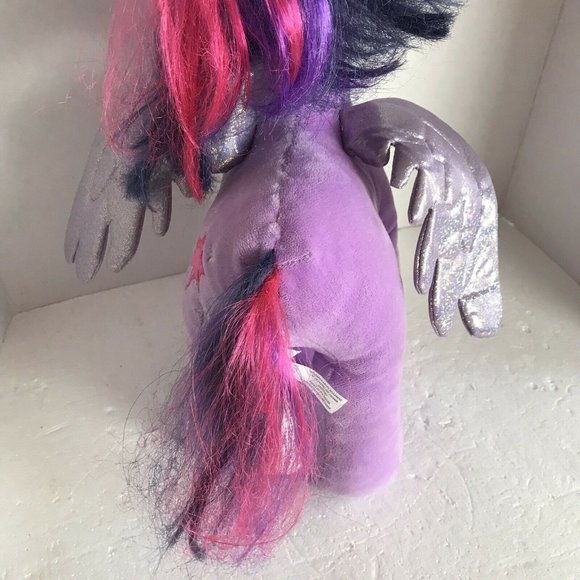 Build Bear Workshop TWILIGHT SPARKLE Purple Unicorn Pegasus My Little Pony Plush - Picture 4 of 12